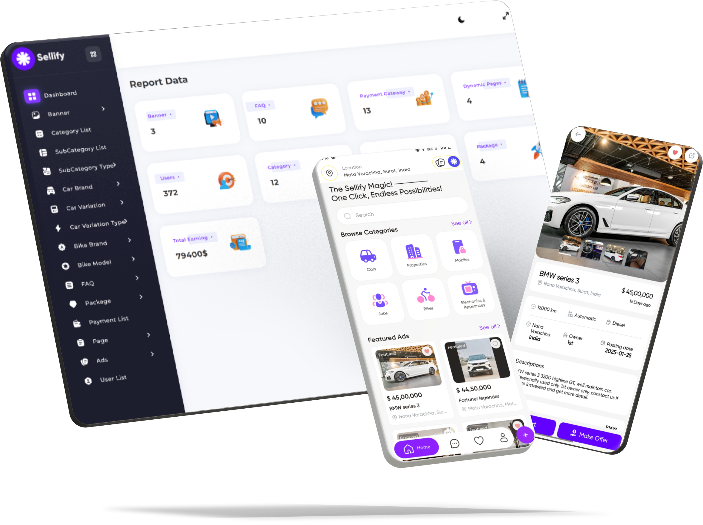 Classified ads app preview