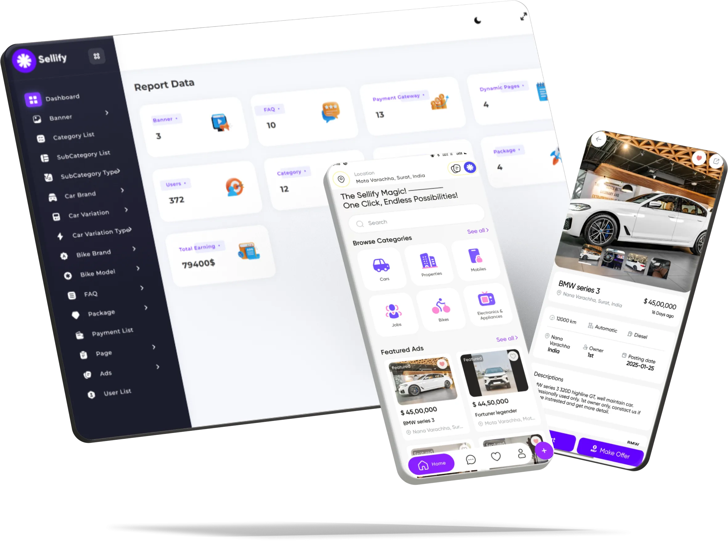 Classified ads app preview
