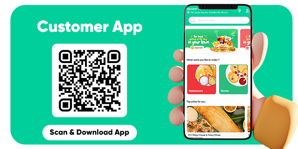 Deliveryking Customer App QR Code app demo preview