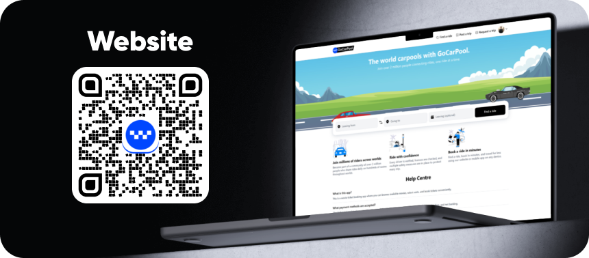 Gocarpool Website app demo preview