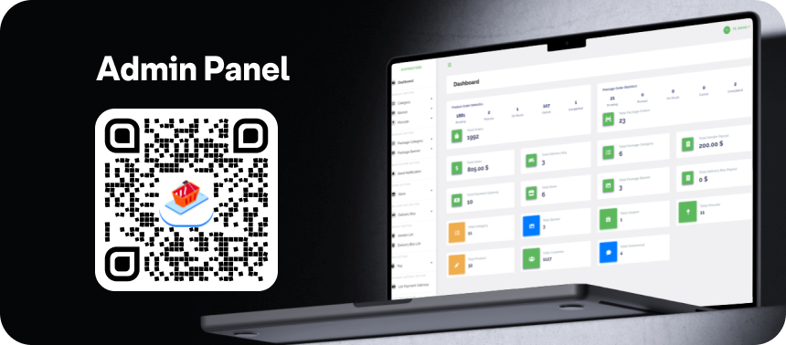 Gogreen Admin Panel QR Code demo preview