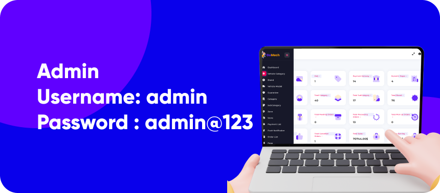 Gomechpro Admin panel demo preview