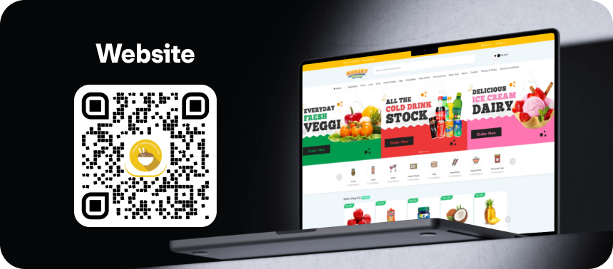 Hungrygrocery Website app demo preview