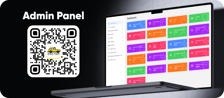 Ogo Admin Panel QR Code demo preview