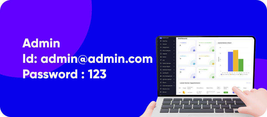 Godoctor Admin panel demo preview